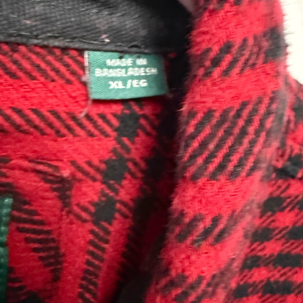 Vintage Woolrich Thick Flannel Button Up Plaid Wool Men's Size XLarge Red (W-3) - Picture 7 of 11